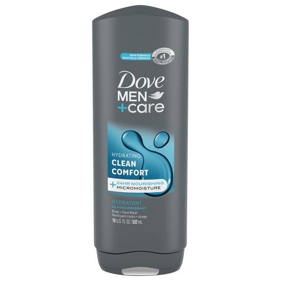 Dove Men+Care Clean Comfort Body & Face Wash (18 fl oz)