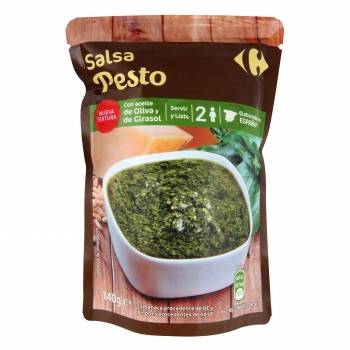 Salsa pesto Carrefour bolsita 140 g.