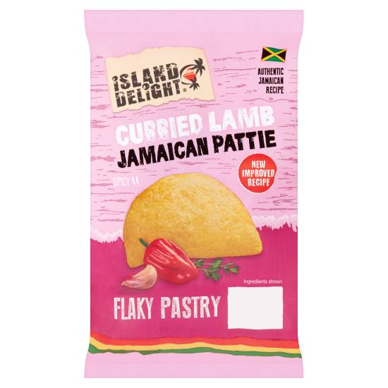 Island Delight Curried Lamb Jamaican Pattie Flaky Pastry (140g)