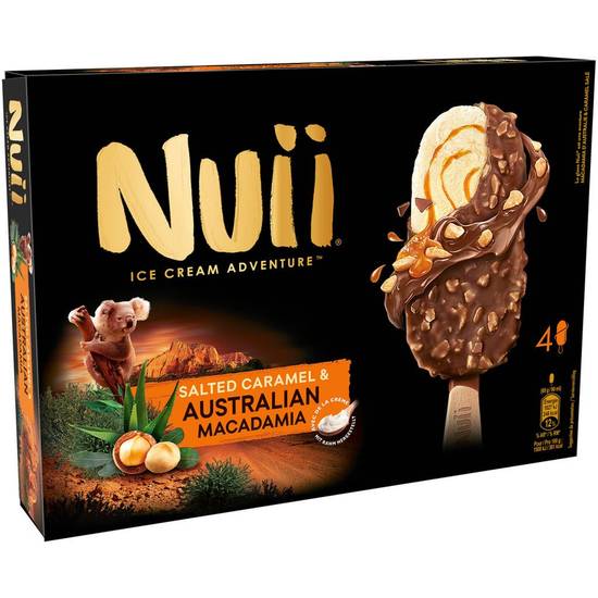 Glace bâtonnet vanille caramel salé chocolat NUII x4
