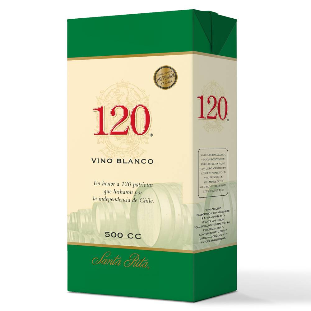 Santa rita vino blanco 120 (caja 500 ml)