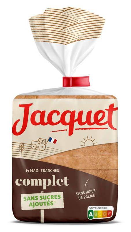 Jacquet - Pain de mie complet sans sucres ajoutés