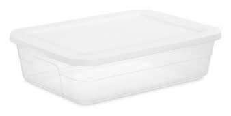 Brightroom Clear Under Bed Storage Box 28 Quart, White
