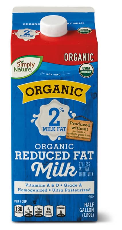Simply Nature Organic 2% Reduced Fat Milk (0.5 gal)