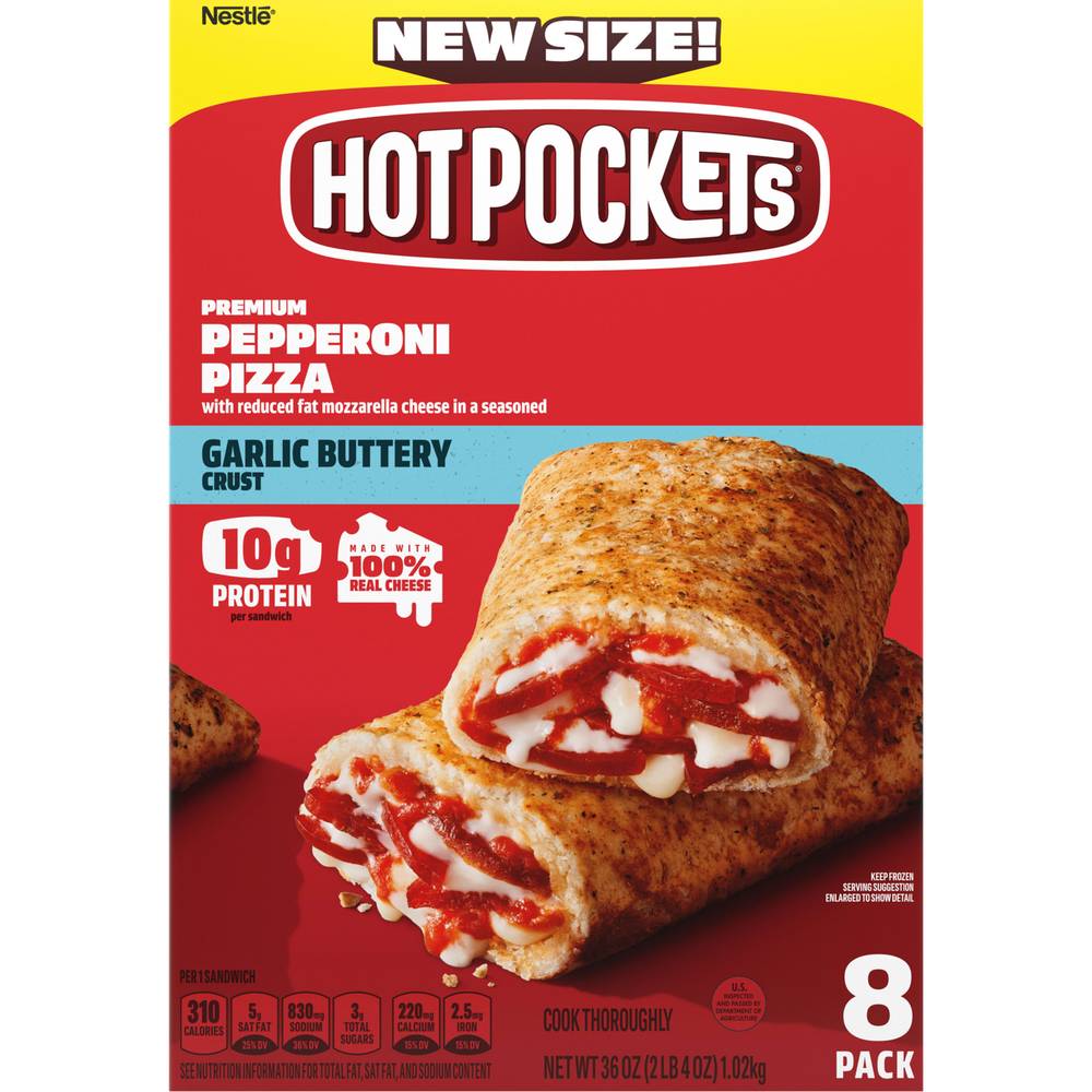 Hot Pockets Crust Premium Pizza Sandwich (8 ct ) (garlic buttery-pepperoni)