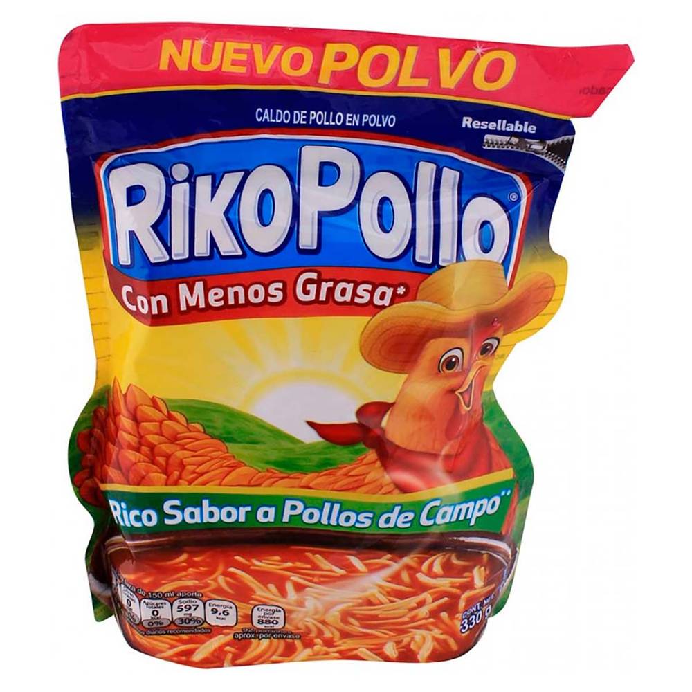Rikopollo · Caldo de pollo en polvo con menos grasa (330 g)