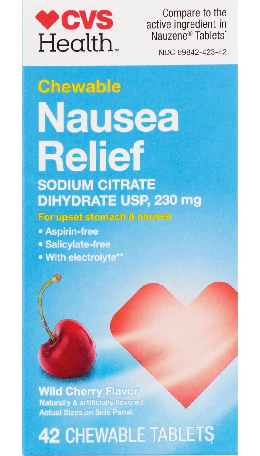 CVS Pharmacy Chewable Nausea Relief Wild Cherry Tablets