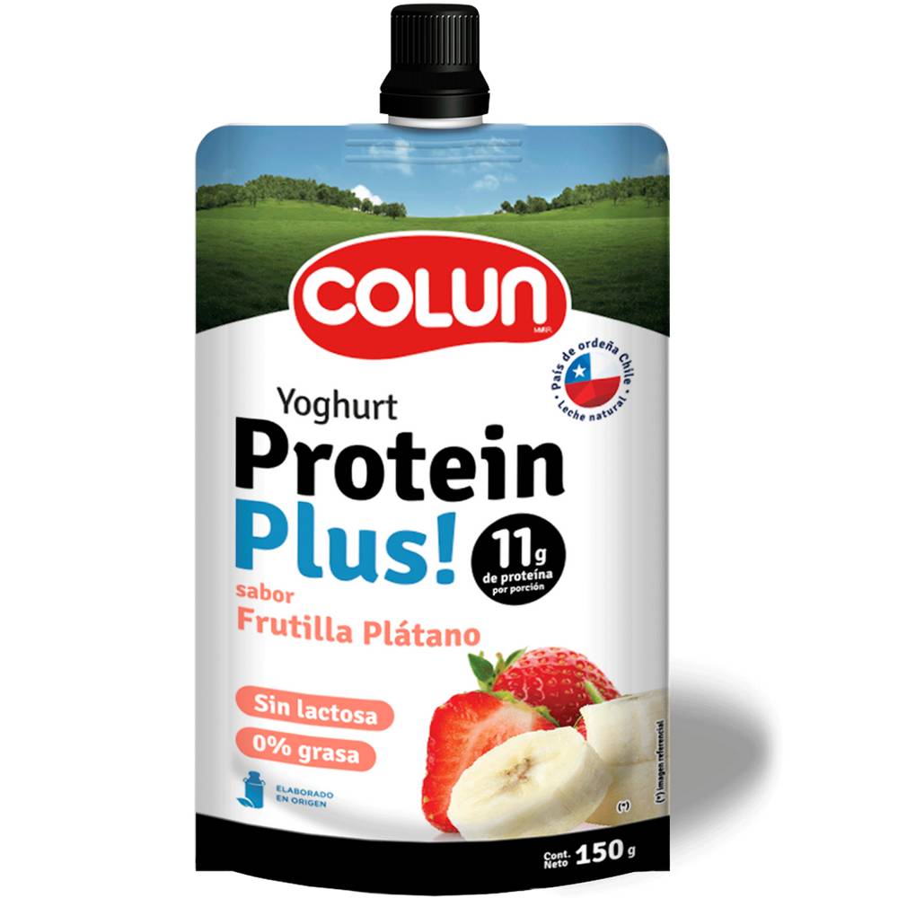 Colun · Yoghurt protein plus squeeze frutilla y plátano (150 g)