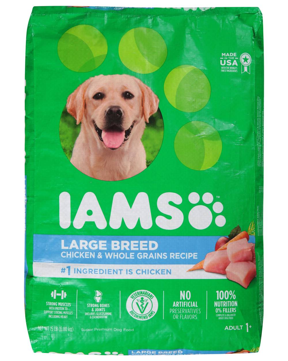 Iams Chicken and Whole Grain Large Breed Dog Food (15 lbs)