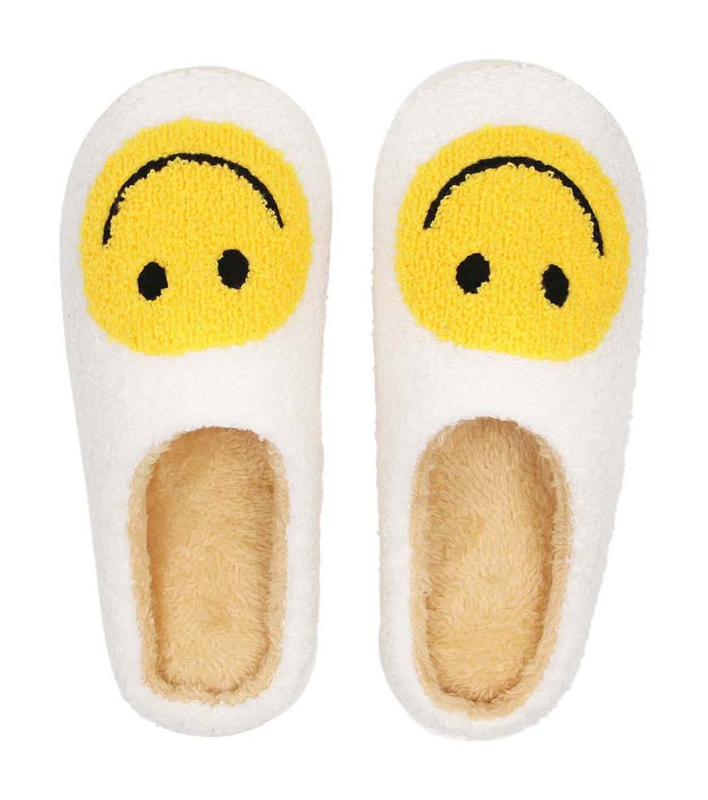 Smiley Face Slippers, L