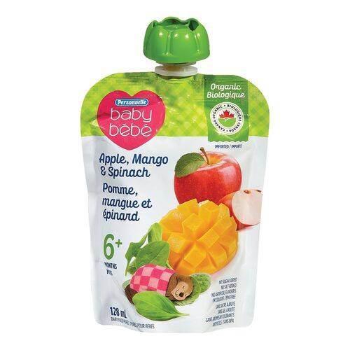 Personnelle Baby Food Purée Apple Mango & Spinach (128 ml)