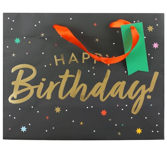 Celebrate It Vogue Confetti Happy Birthday Gift Bag, M, Multi