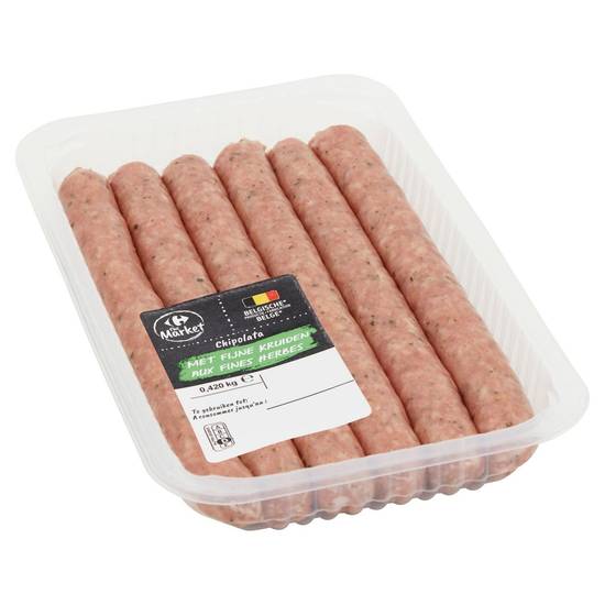 Carrefour The Market Chipolata met Fijne Kruiden 0.420 kg