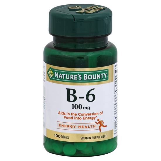 Nature's Bounty 100 mg Vitamin B-6 Tablets (100 ct)