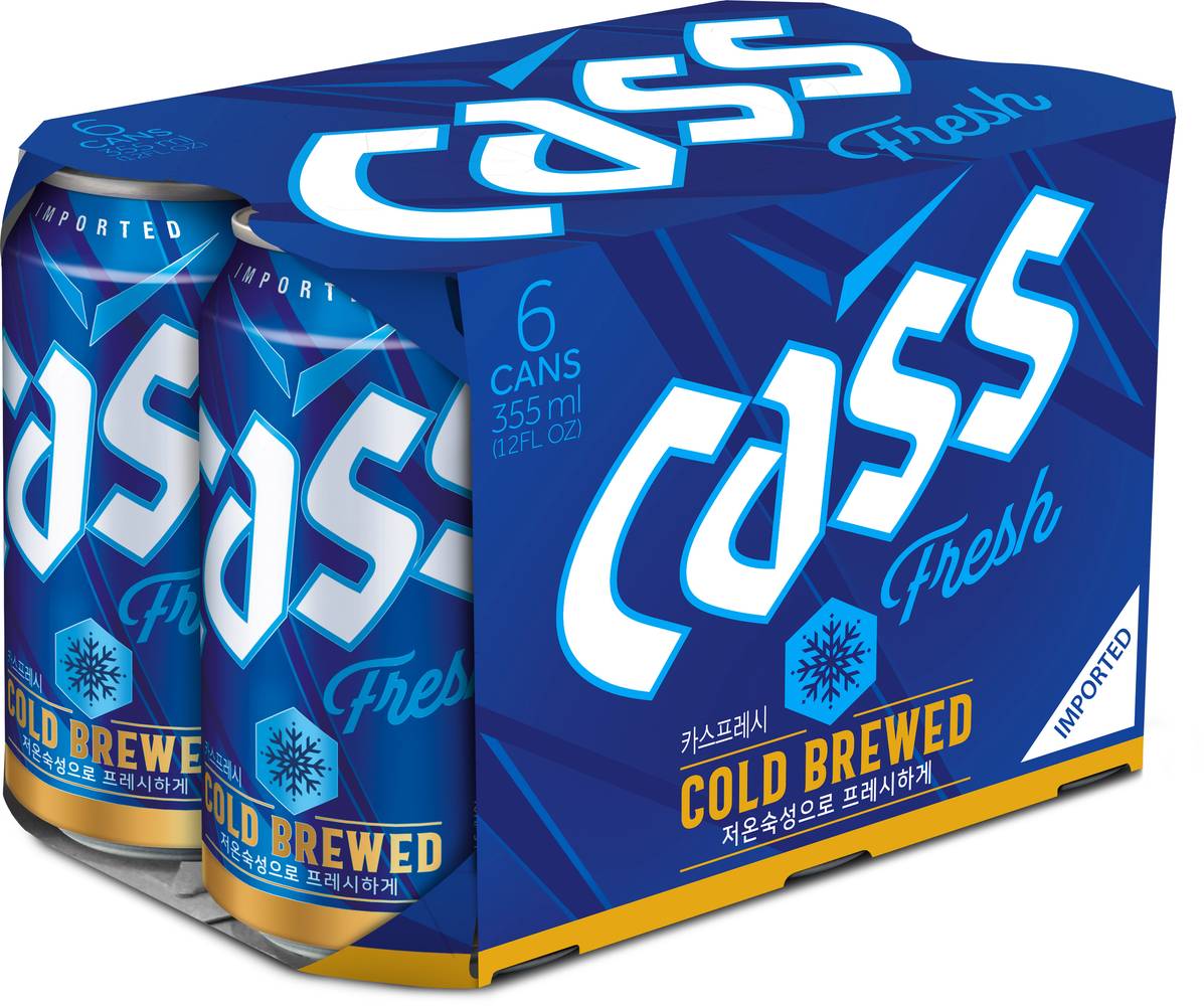 Cass Fresh Beer Can 355mL X 6 pack