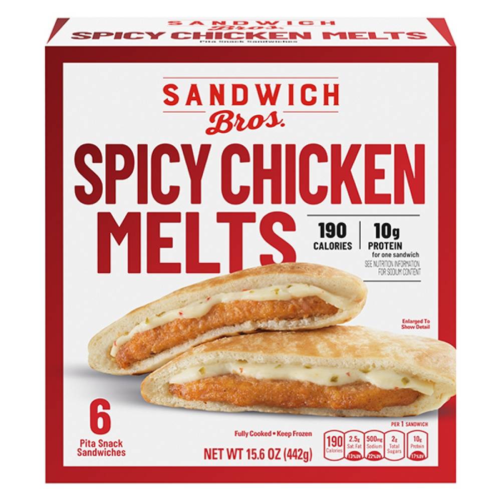 Sandwich Bros. Spicy Chicken Melts Pita Snack Sandwiches (15.6 oz)