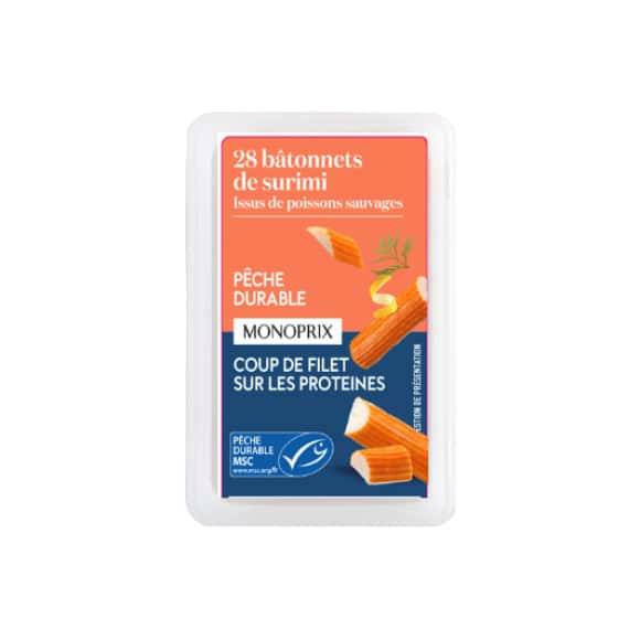 Monoprix Bâtonnets De Surimi Saveur Crabe La Barquette De 28, 500 G