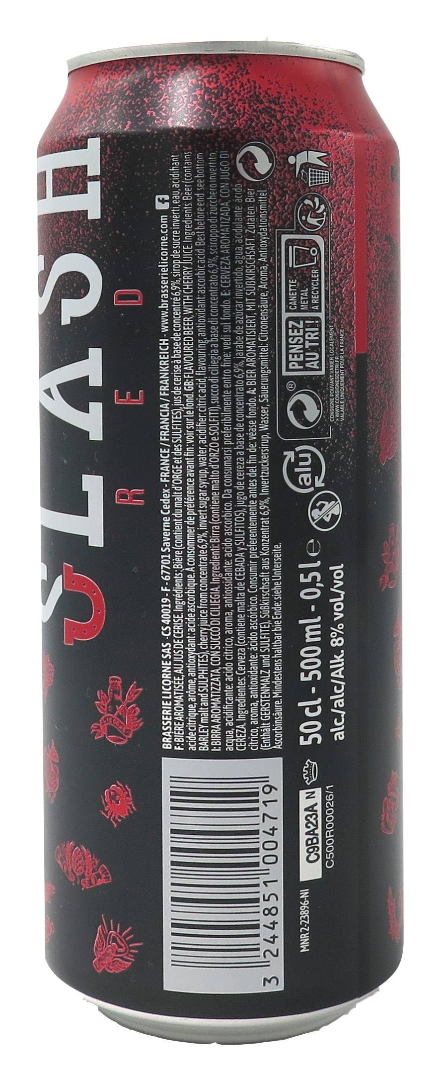 SLASH - Bière aromatisée, cerise (500ml)
