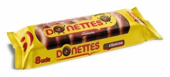 Bollito recubierto de chocolate clasicos Donettes 8 ud.