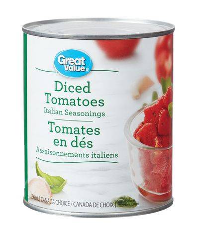 Great Value Italian Seasonings Diced Tomatoes (796 ml)
