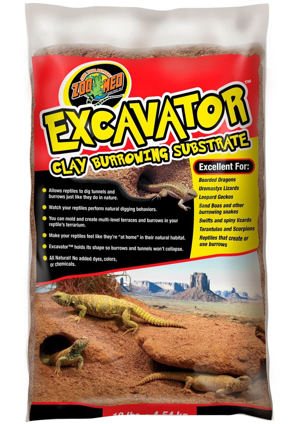 Zoo Med Excavator Clay Burrowing Substrate, 10 lb