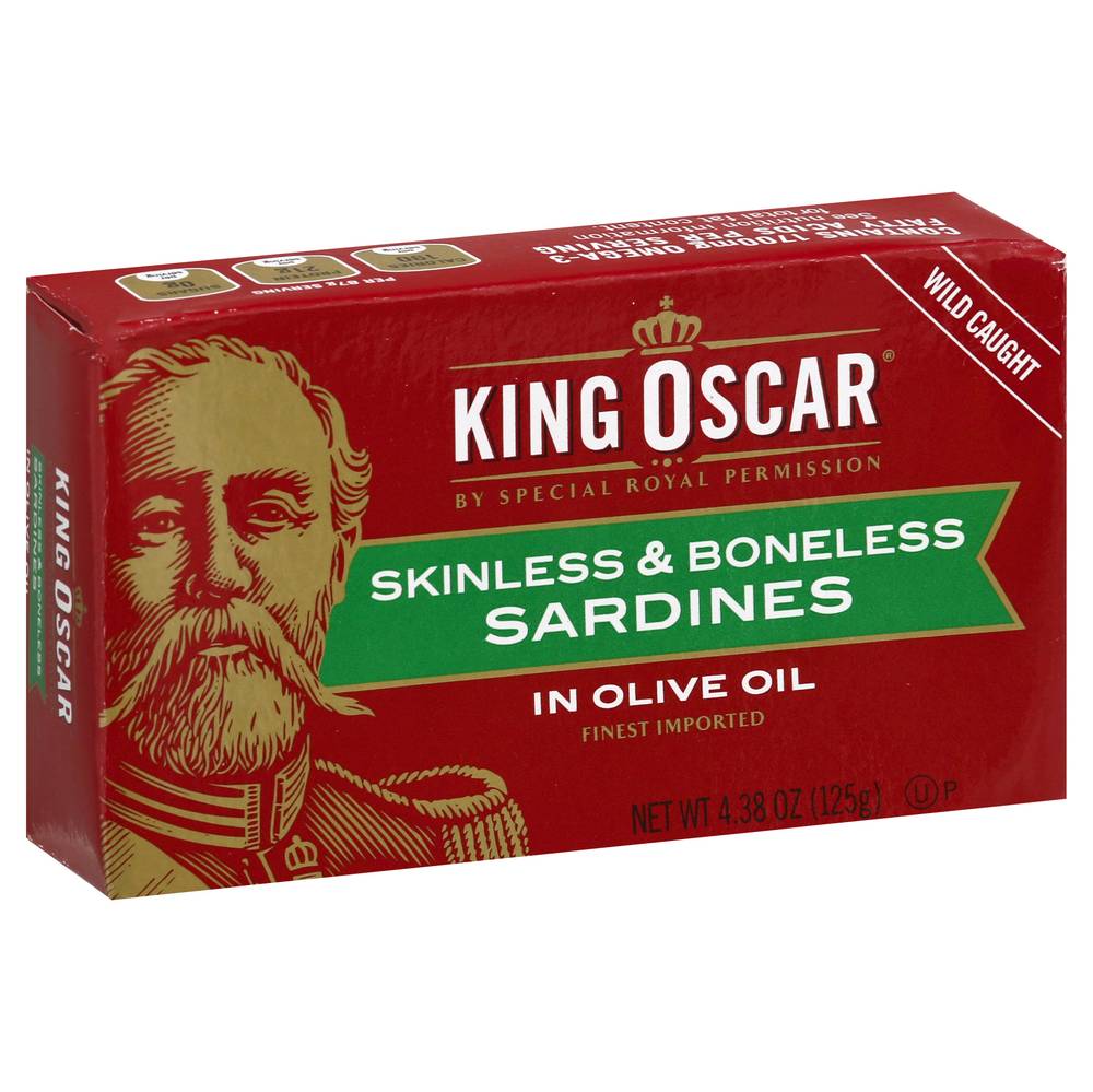 King Oscar Skinless & Boneless Sardines in Olive Oil (4.38 oz)