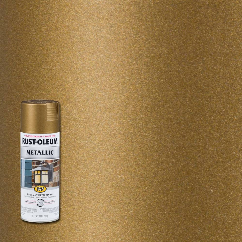 Rust-Oleum Stops Rust Gloss Champagne Bronze Metallic Spray Paint (NET WT. 11-oz) | 313142