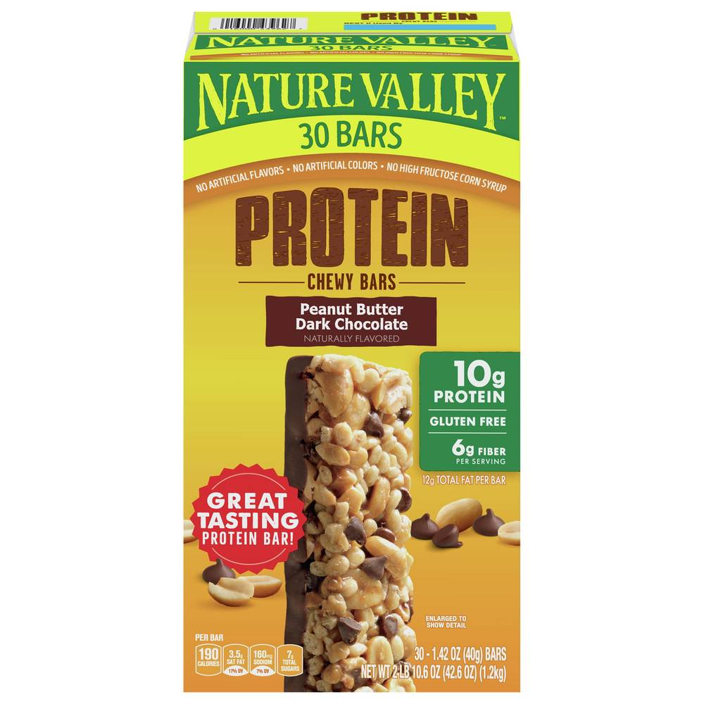 Nature Valley Peanut Butter Dark Chocolate Protein Chewy Bars (1.42 oz, 30 ct)