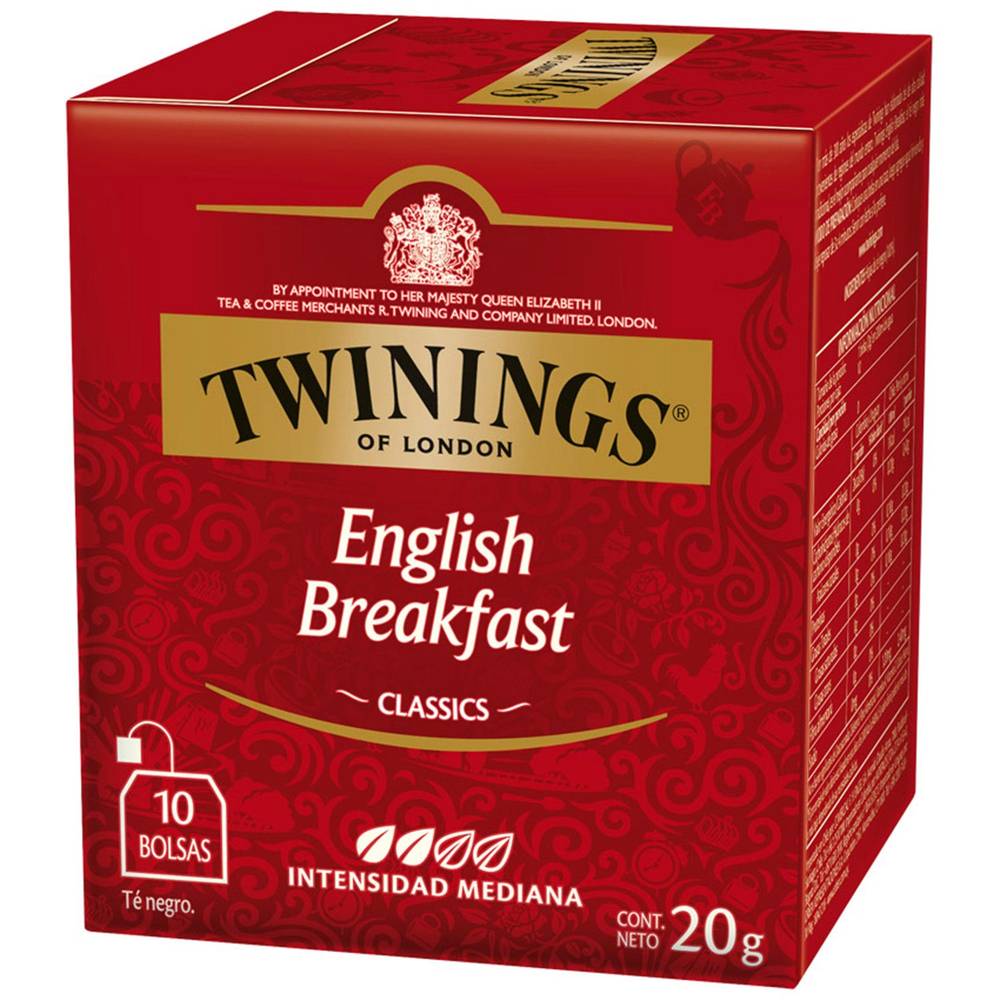 Twinings té negro english breakfast  (caja 10 u)