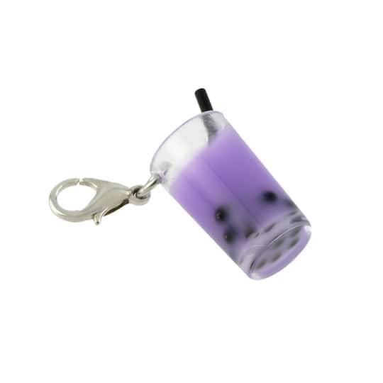 Purple Boba Tea Charm By Bead Landing