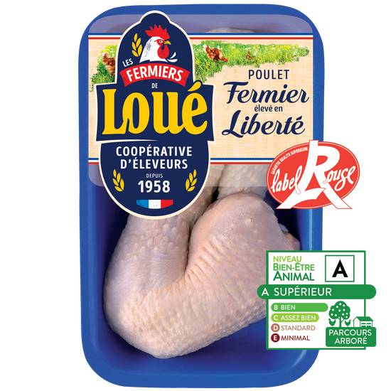 Label Rouge - Les fermiers de loué cuisses de poulet (2 pièces)