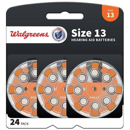Walgreens Hearing Aid Batteries Zero Mercury #13 #13 (24 ct)