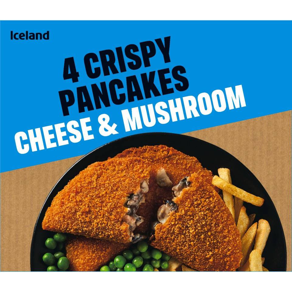 Iceland 4 Pack Crispy Pancakes Cheese and Mushroom