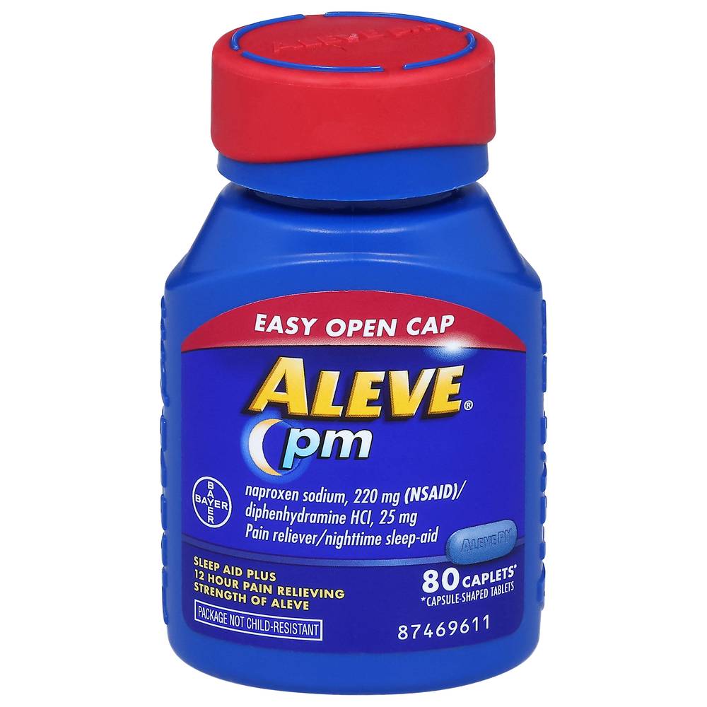 Aleve Pain Reliever Aid Pm Caplets