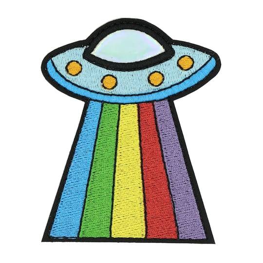 Iron-On & Adhesive Spaceship Embroidered Patch By Make Market