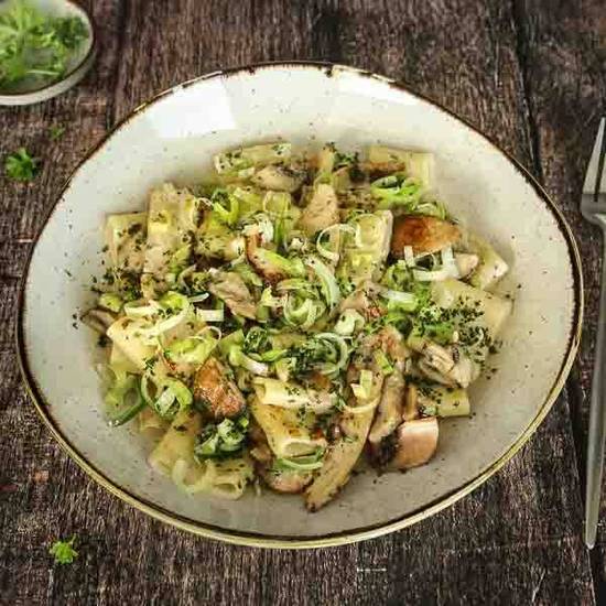 Paccheri funghi e pollo