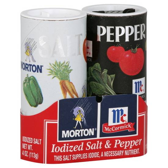Morton & Mccormick Iodized Salt & Black Pepper (2 ct)