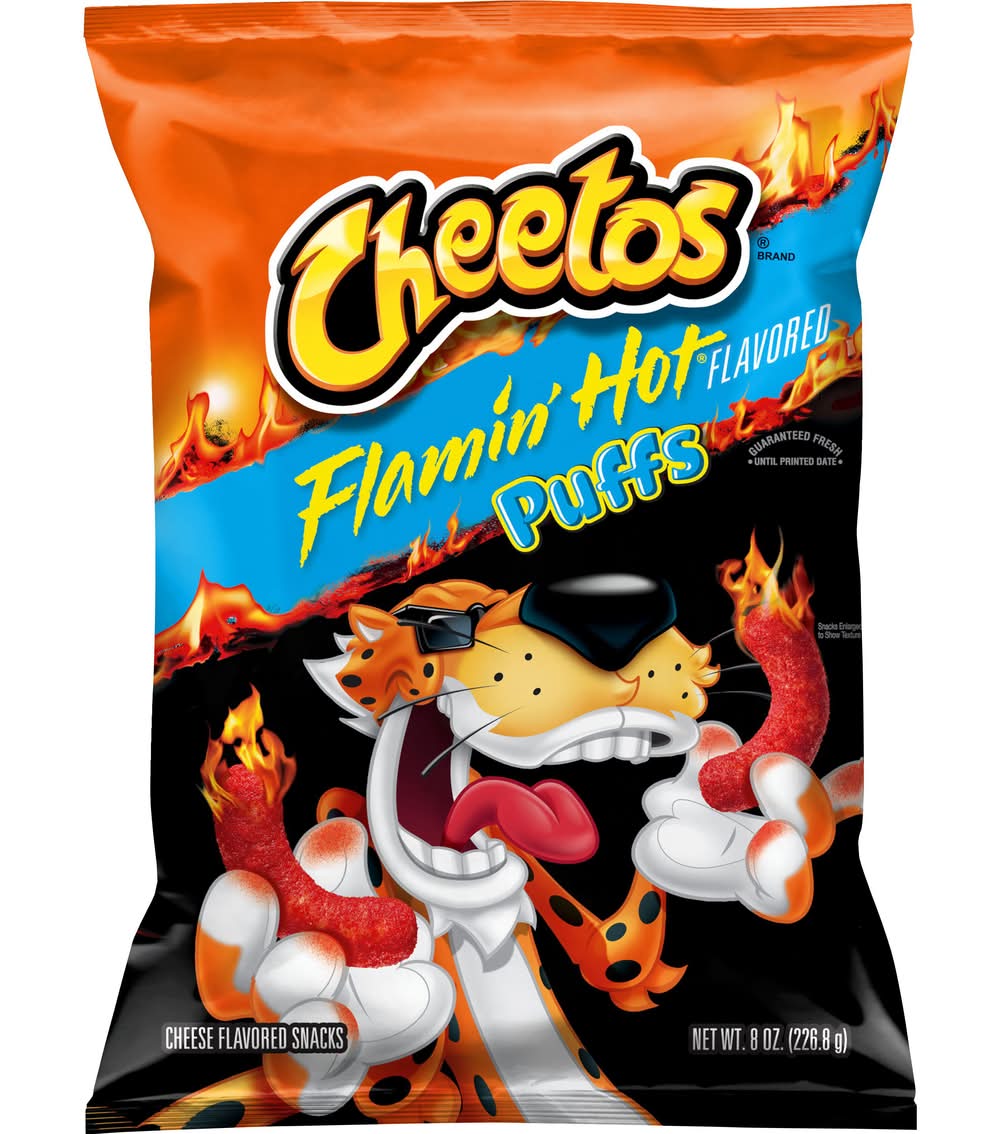 Cheetos Cheese Puffs Snack, Flamin' Hot (8 oz)