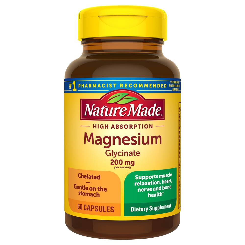 Nature Made Magnesium Glycinate 200 mg Capsules (4.16 oz)