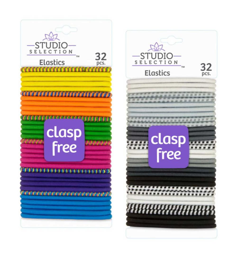 Studio Selection Clasp Free Elastics, Assorted (32 ct)