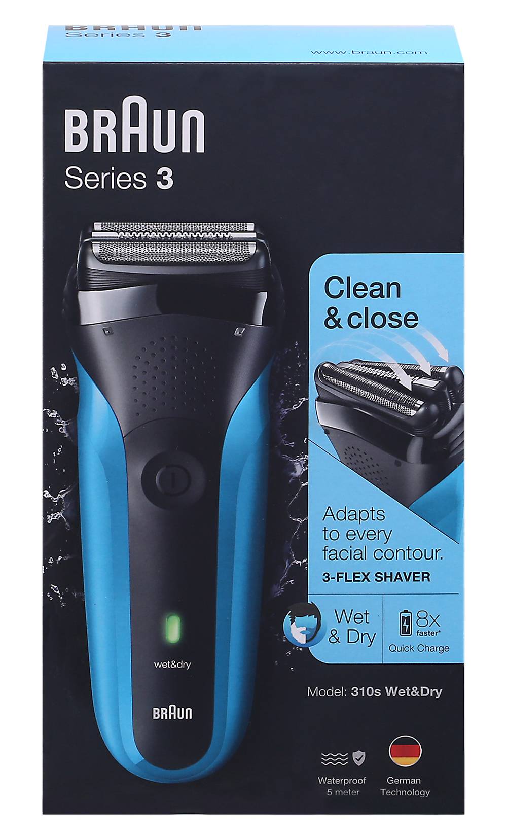 Braun Series 3 310s Wet Dry Electric Shaver, Men