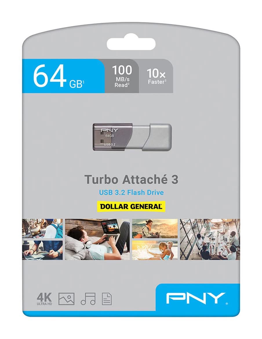Pny Usb Flash Drive 32gb Or 64gb Attache 3 And Turbo Attache 3 Assorted