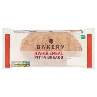 Co-op Bakery 6 Wholemeal Pitta Breads