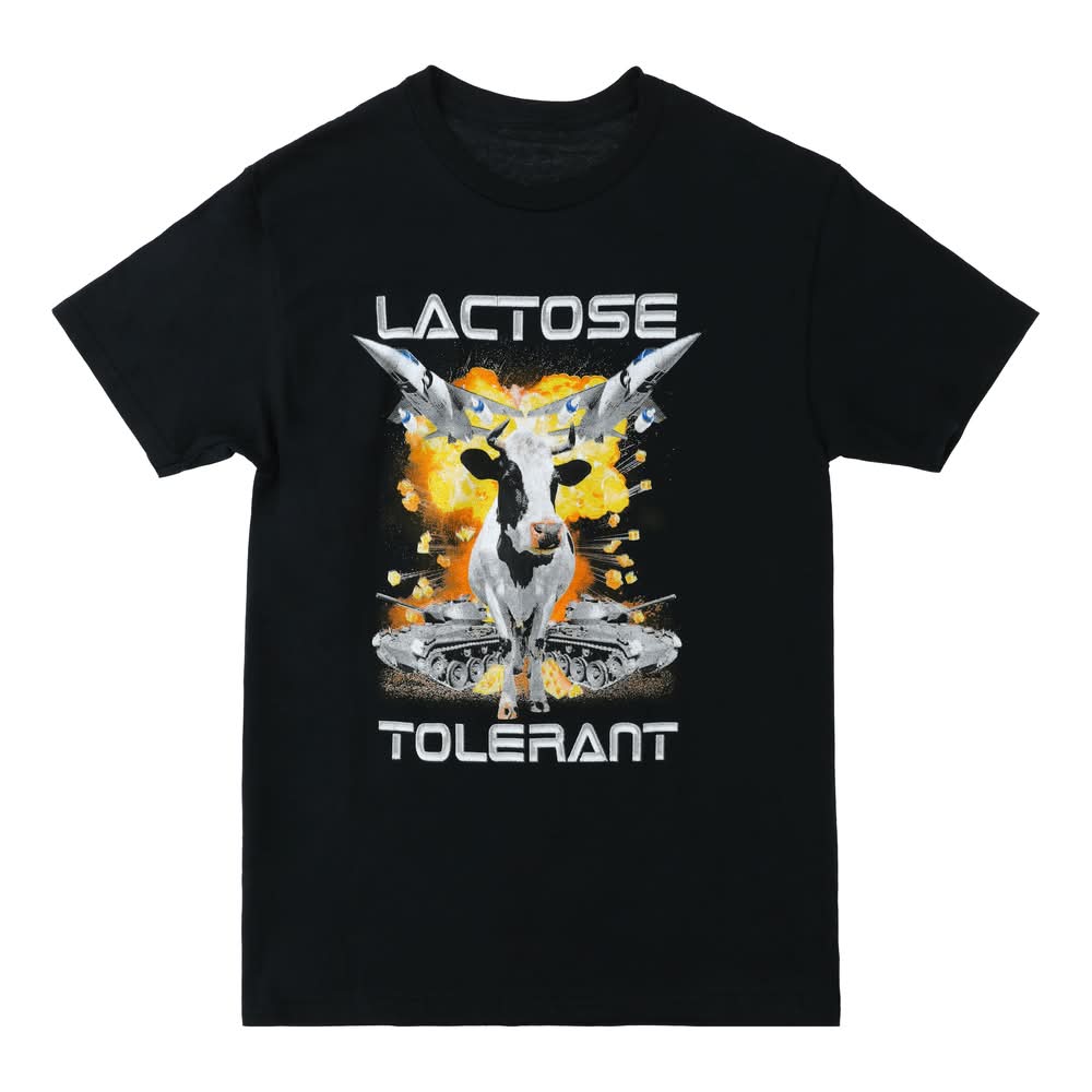 Lactose Tolerant Graphic T-shirt Large Black