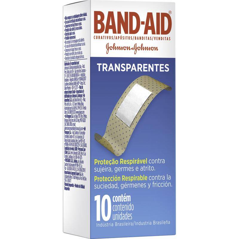 Band-aid curativo transparente respirável (10 unidades)