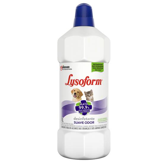 Lysoform desinfentante de uso geral para pets suave odor (1l)