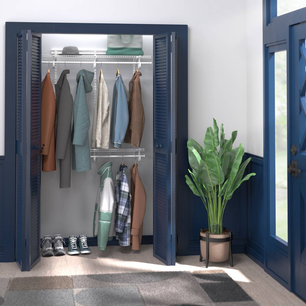 ClosetMaid ShelfTrack 2-ft to 4-ft x 12-in White Wire Closet Kit | 10000-02585
