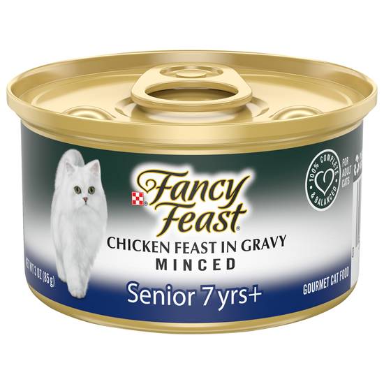 Fancy Feast Senior 7 Yrs Chicken Feast in Gravy Minced Wet Cat Food (3 oz)