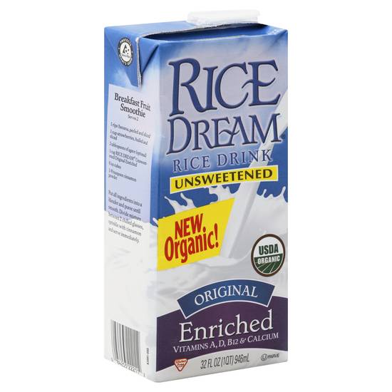 Rice Dream Organic Original Enriched Unsweetened Rice Drink (32 fl oz)