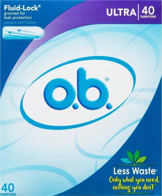 o.b. Tampons Ultra Absorbency Unscented, 40 Count - Gerbes Super Markets